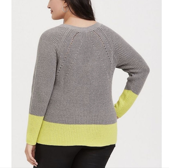 Torrid Neon Colorblocked Sweater - Picture 2 of 9